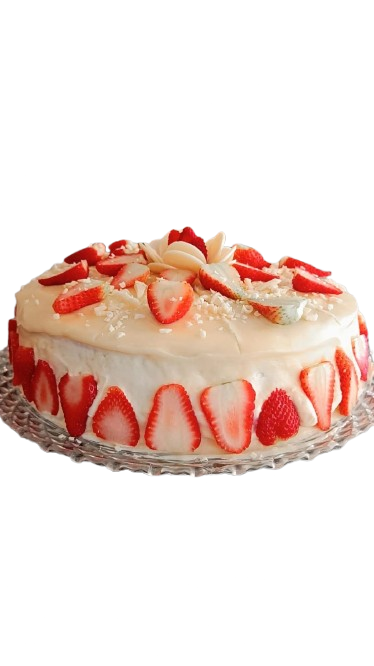 Bolo 4 Leites com Morango